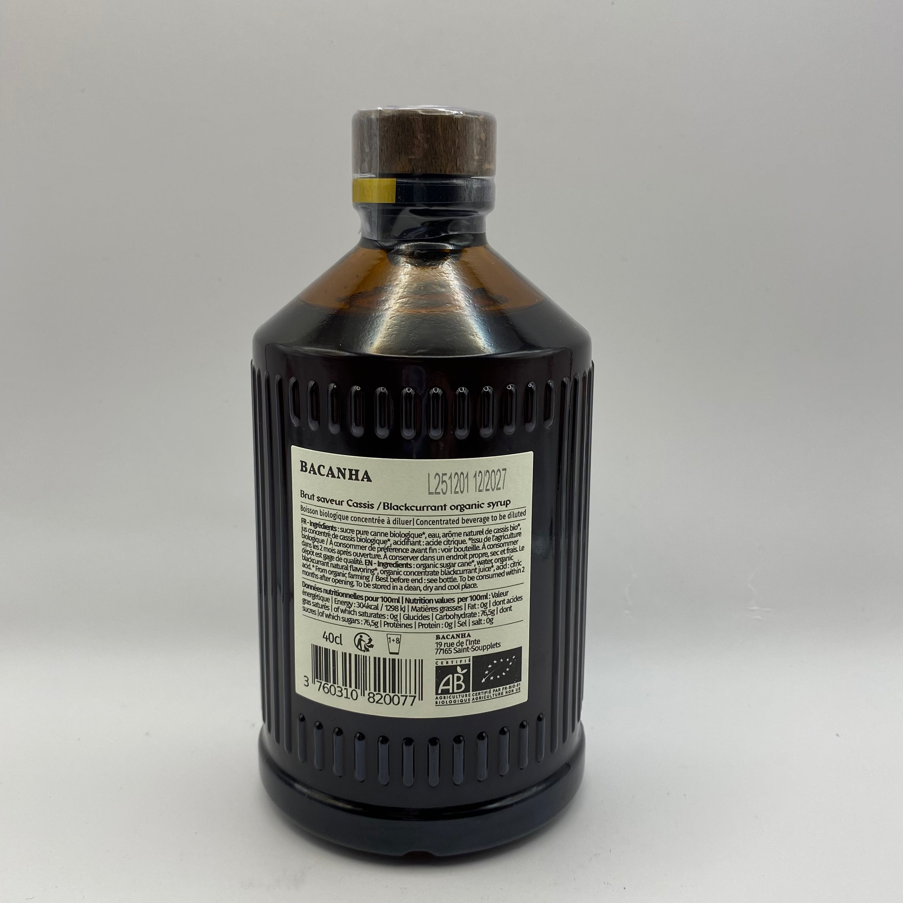 Bacanha Sirop, Cassis