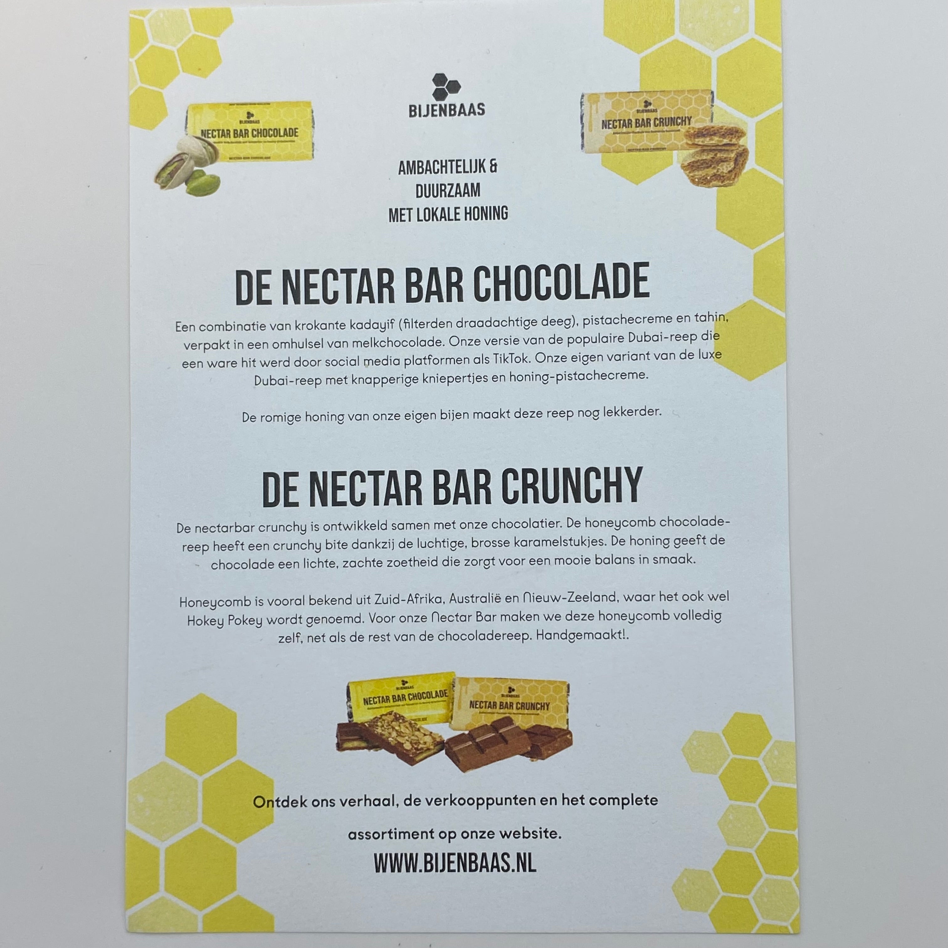 Bijenbaas, Nectar Bar Chocolade