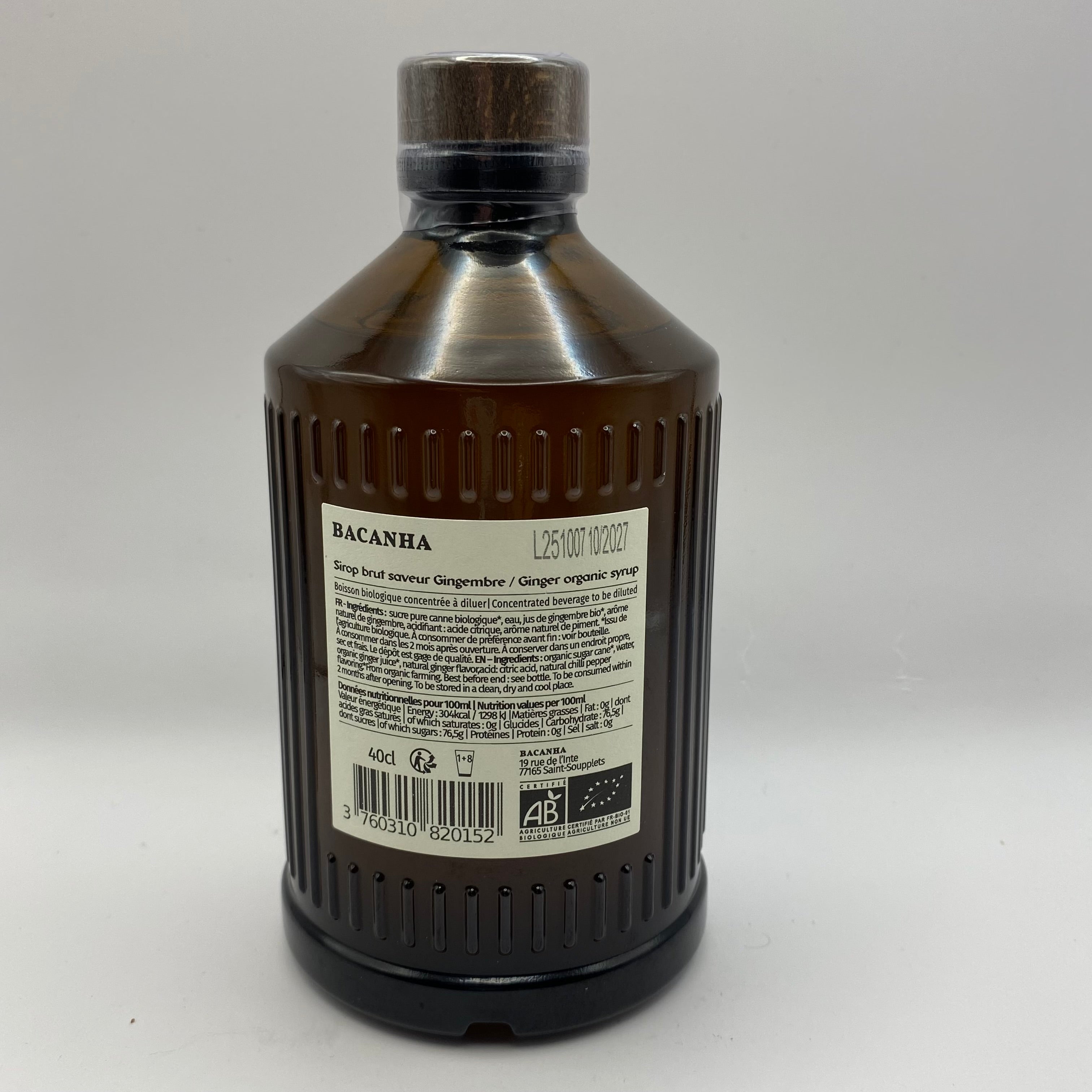 Bacanha Sirop, Gingembre