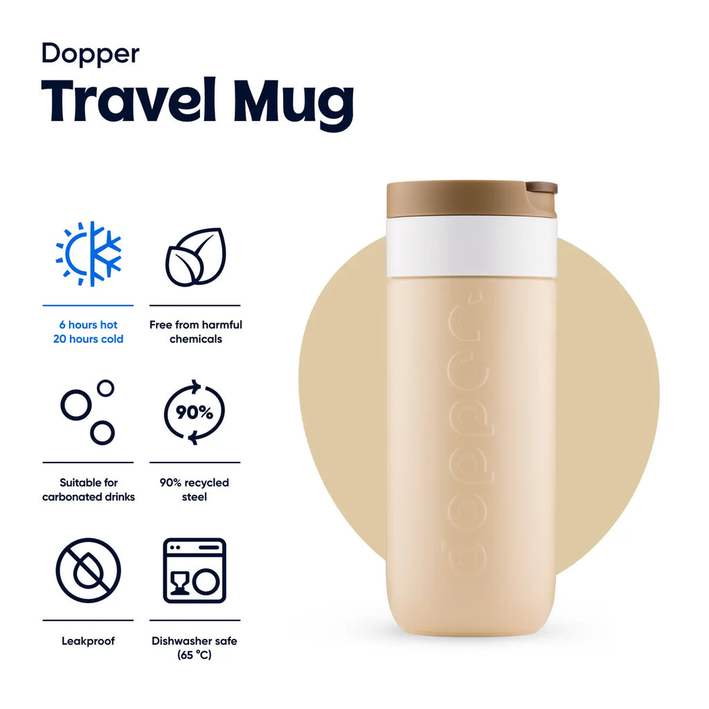 DOPPER - Travel Mug 300ml Earthy Brown