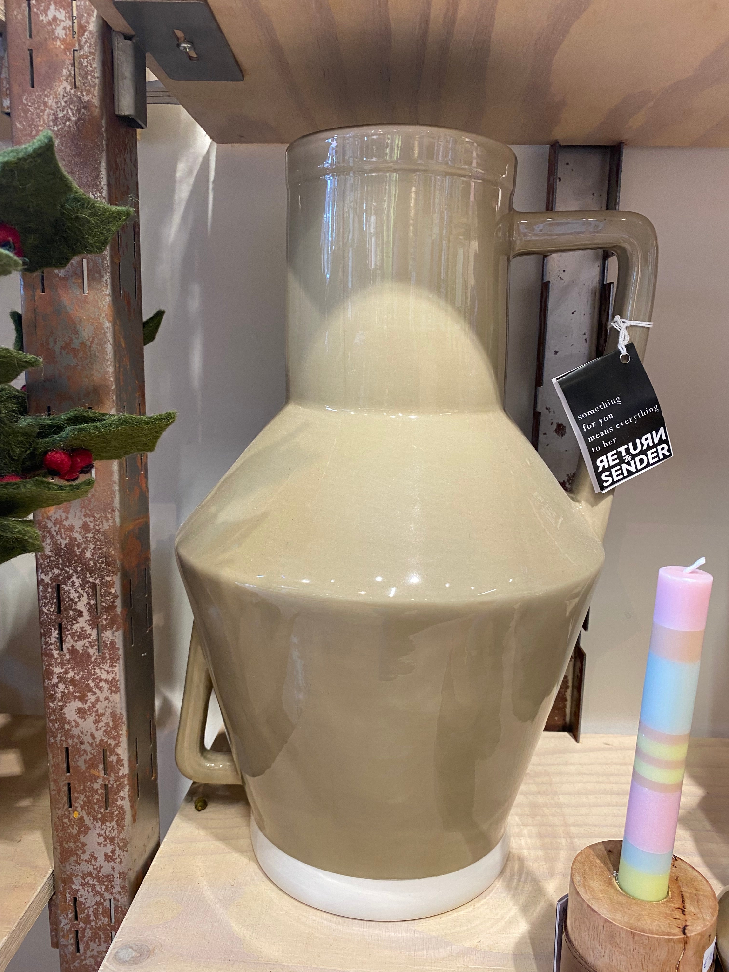 Return To Sender. Vaas 45 cm Grijsblauw