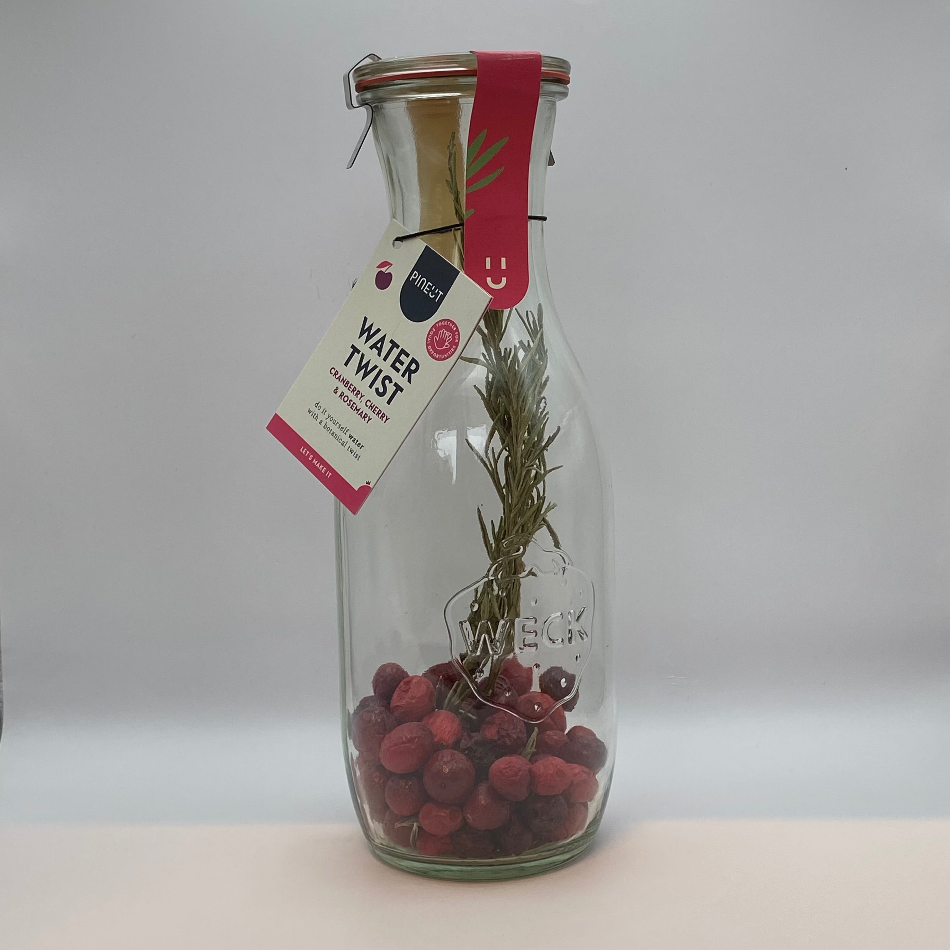 Pineut, Water Twist. Cranberry, Cherry, Rosemary