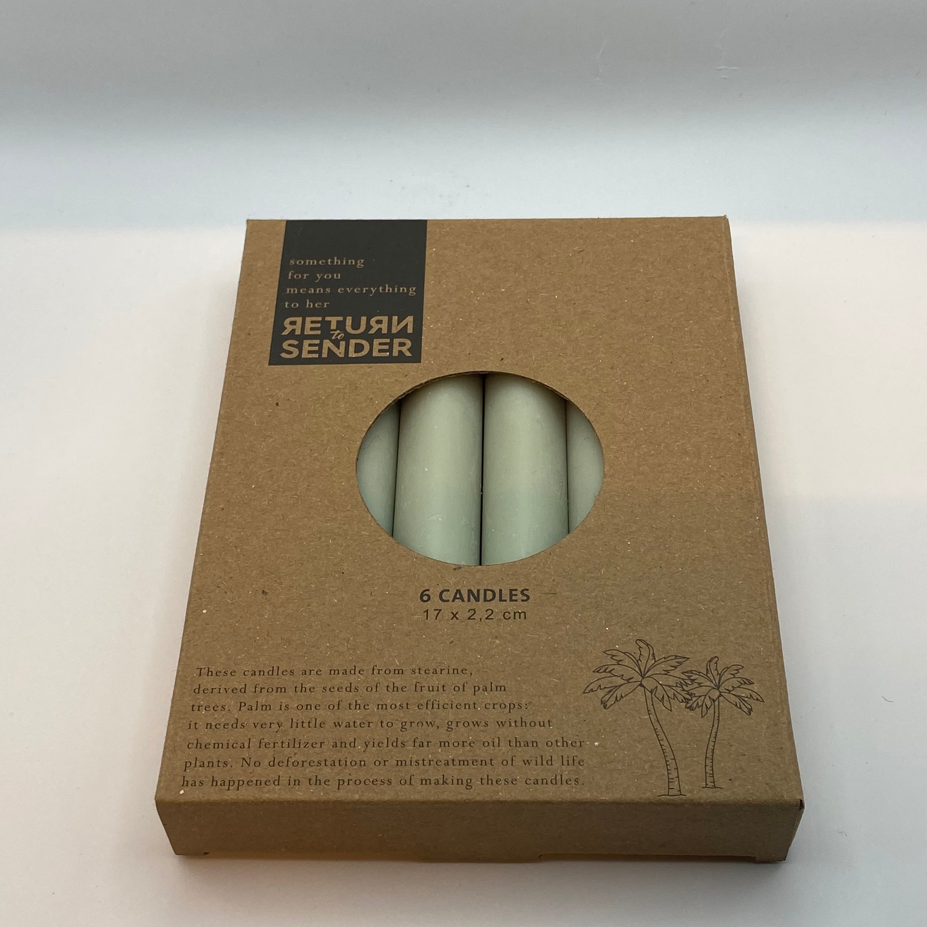 Return To Sender. Kaarsen 17 cm Grijs