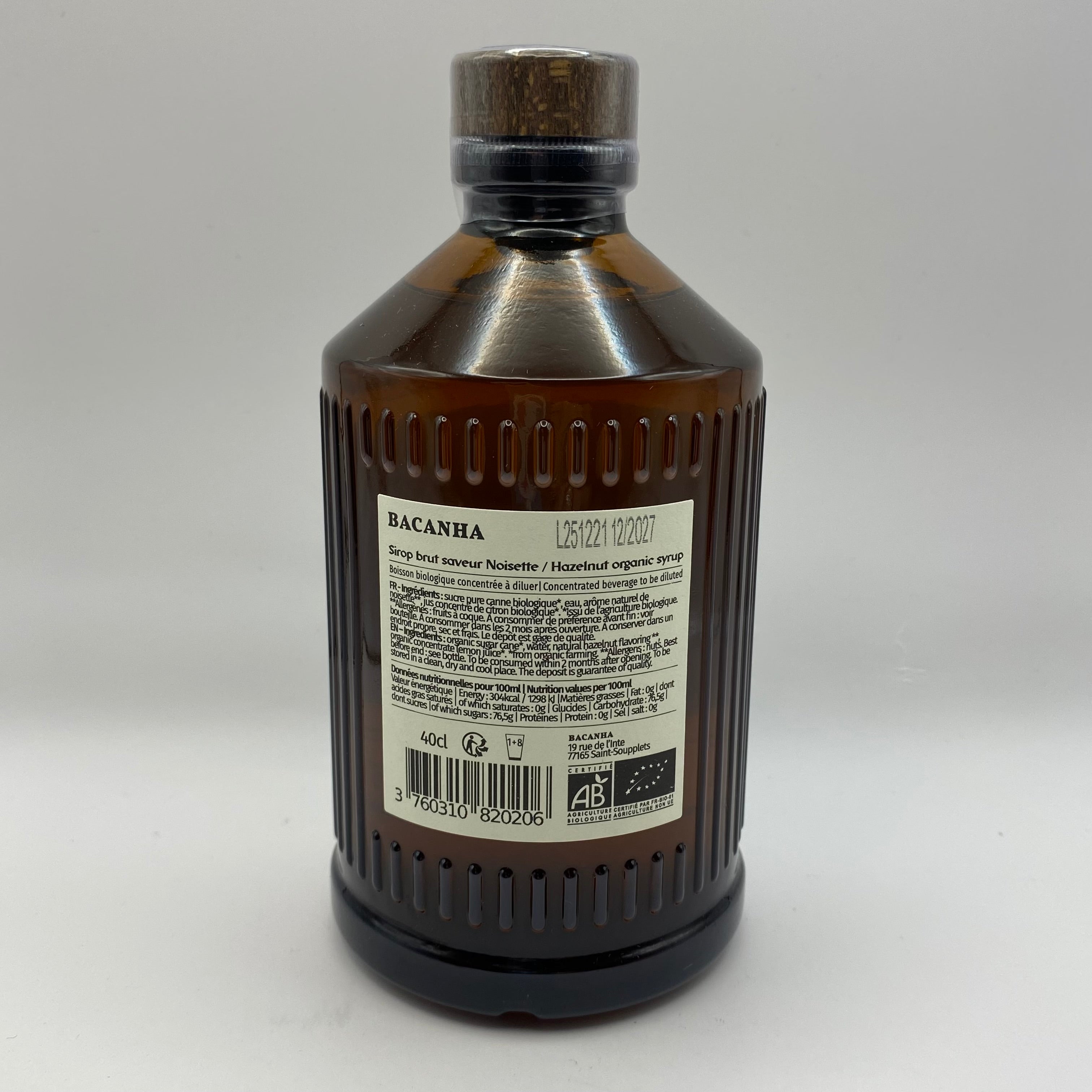 Bacanha Sirop, Noisette