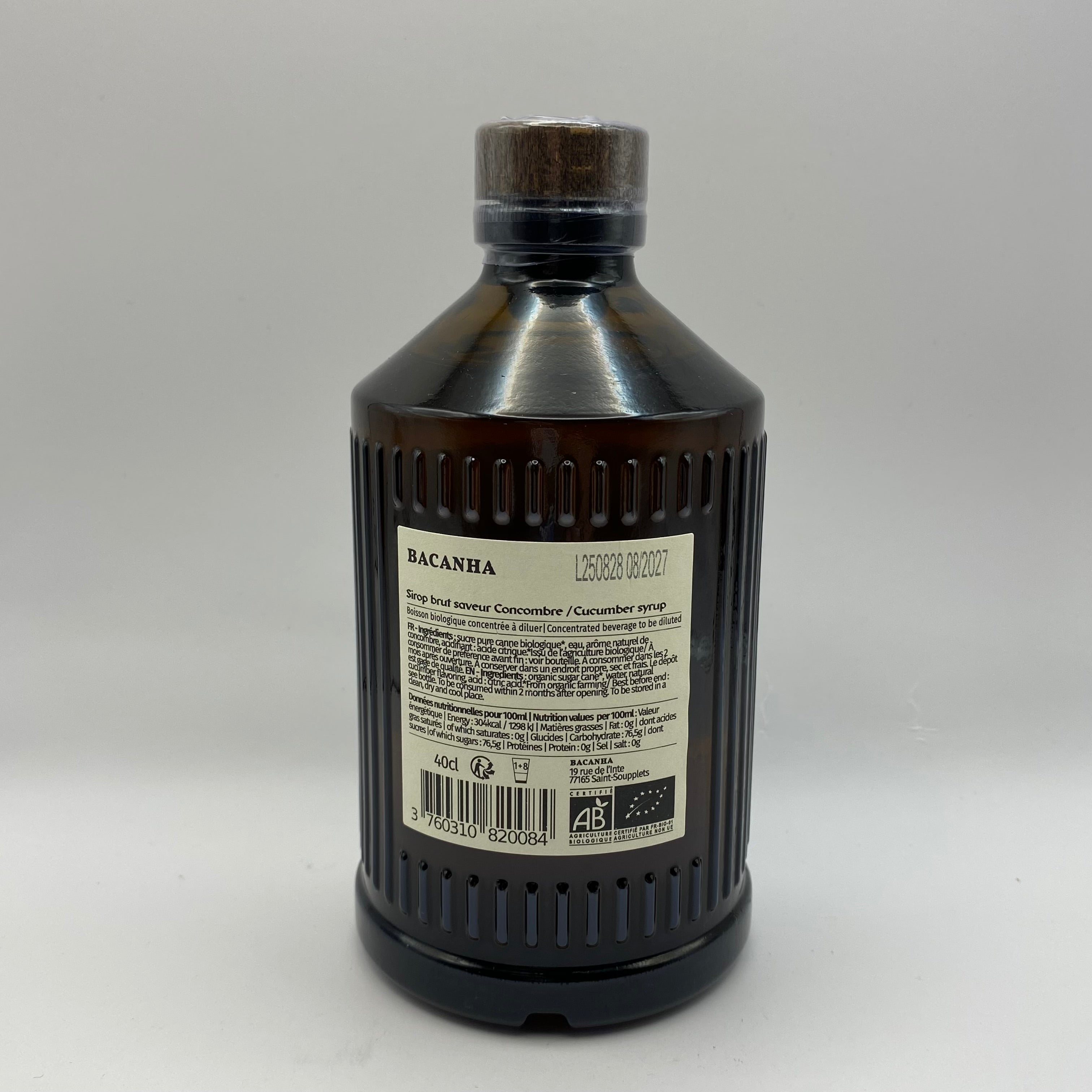 Bacanha Sirop, Concombre
