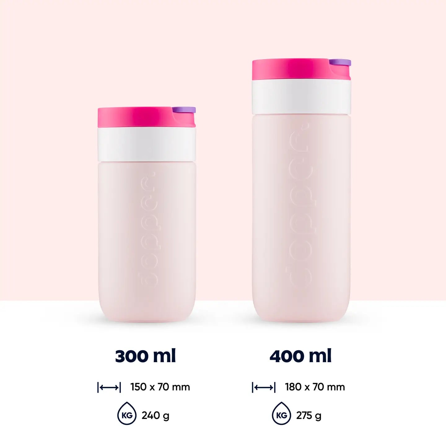 DOPPER - Travel Mug 300ml  Berry Pink