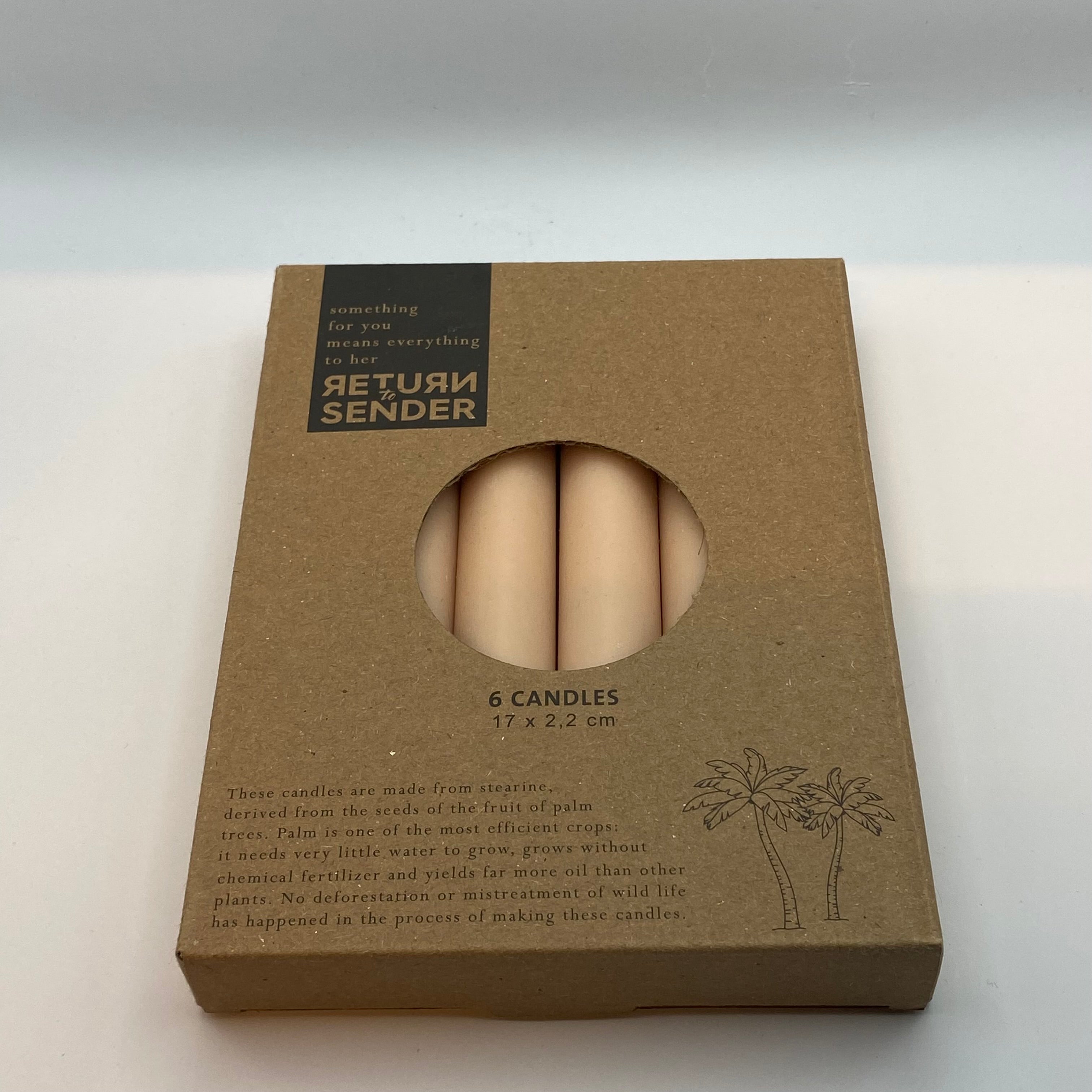 Return To Sender. Kaarsen 17 cm Beige